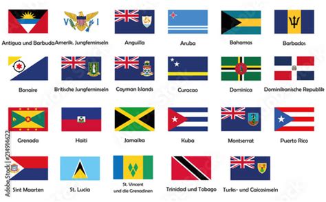 All National Flags Of Caribbean Stock Image And Royalty Free Vector
