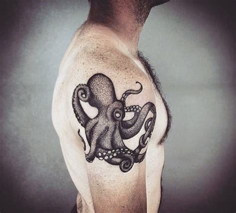 Whether your octopus wraps around your arms to accentuate its many limbs or simply floats in the water staring straight out at you, the forearm is a great place to showcase a statement tattoo! 60 Octopus Arm Tattoo Designs For Men - Cool Ink Ideas