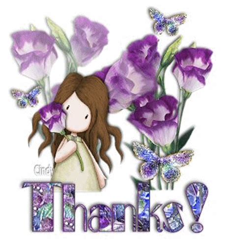Thank you card with bouquet of spring flowers. Thanks Violet Flowers :: Thank You :: MyNiceProfile.com