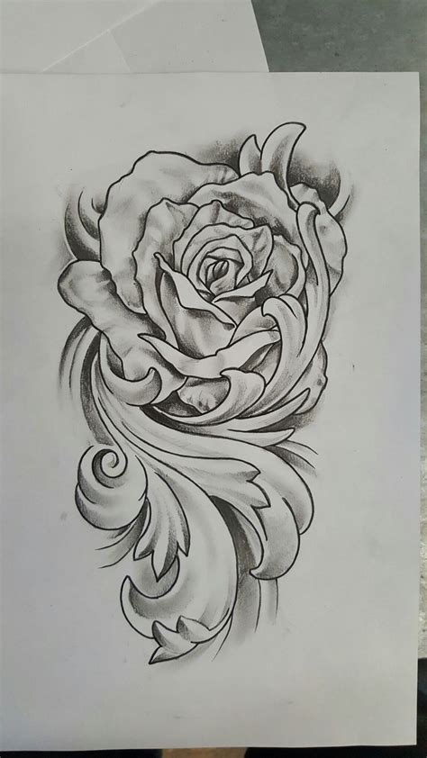 23 Drawing Of Rose Tattoo Design