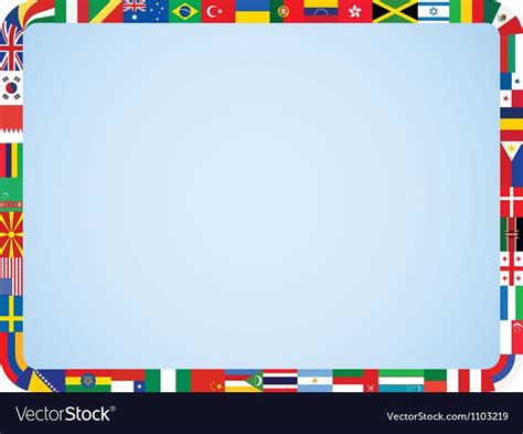 World Flags Frame With Rounded Corners Vector Illustration Download A