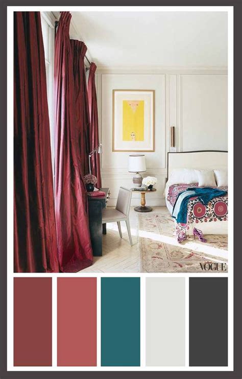 Others also like to apply this lucky color scheme to white and burgundy bedding looks less feminine than some of the other color combinations we mentioned, hence is easier to be accepted in a master. Burgundy, Curtains and Room color schemes on Pinterest