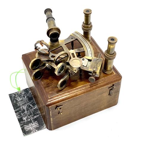 antique maritime nautical double telescope sextant vintage etsy