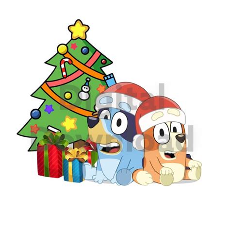 Bluey And Bingo Christmas Png Instant Download Digital Etsy Uk