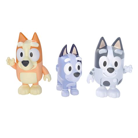 Buy Bluey And Friends Bluey Coco Snickers And Honey 4 Figure Pack