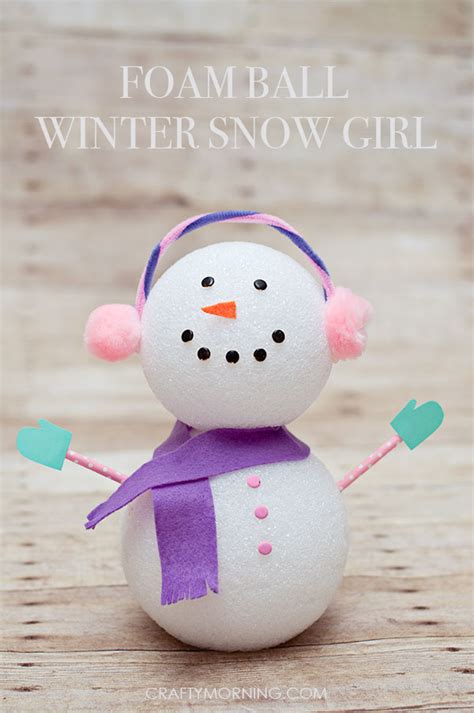 See more ideas about snowman crafts, crafts, winter crafts. Foam Ball Winter Snowman Craft for Kids - Crafty Morning