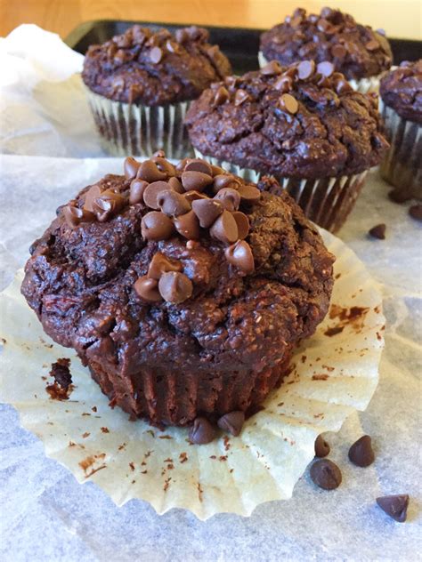 Healthy Double Chocolate Zucchini Muffins The Dish On Healthy