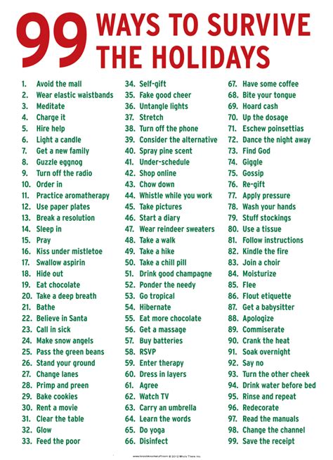 “99 Ways To Survive The Holidays” Knock Knock Blog Holiday Survival Holiday Survival Guide