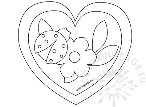 12 miraculous ladybug pictures to print and color. Card with ladybugs on flowers - Coloring Page