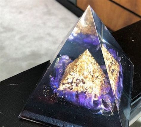 Large Galaxy Pyramid Nebula Orgonite Pyramid Reiki Energy Etsy
