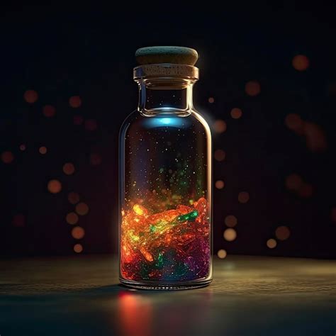 Premium Photo A Bottle Of Stars Is Filled With A Galaxy Of Stars