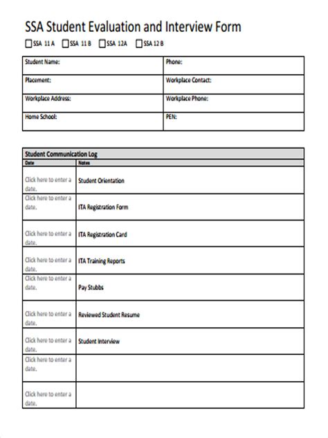 Interview Evaluation Form 5 Free Templates In Pdf Word Excel