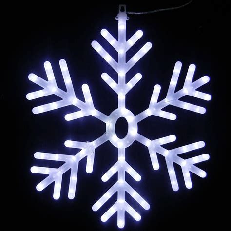 Alpine 25 In 102 Light White Led Hanging Snowflake Decor Cad110wt