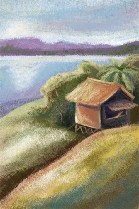 Nipa Hut Philippine Art Painting Bahay Kubo