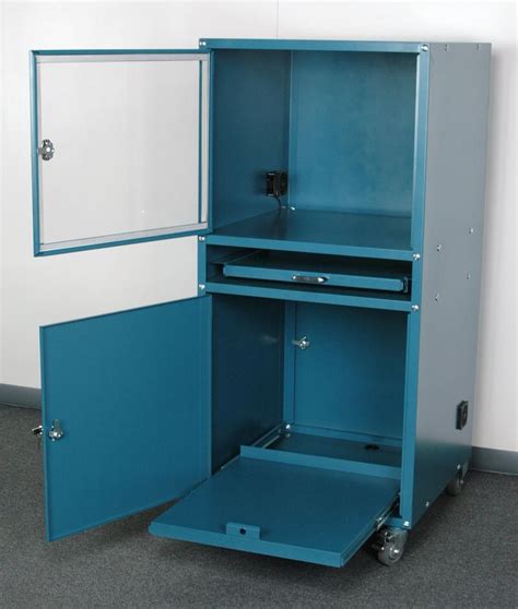 Stackbin Computer Stations Enclosed Computer Cabinet