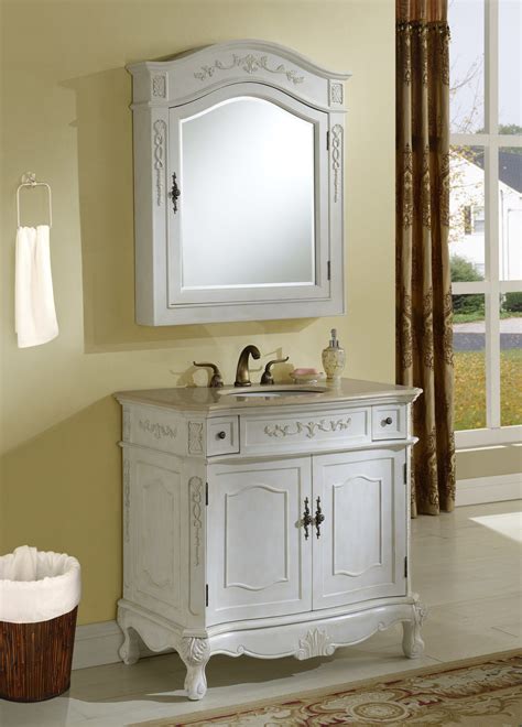 Medicine cabinets offer secure storage options to keep medications away from contamination and restrict unauthorized access. Kensington 36" Antique White Vanity with Matching Medicine ...