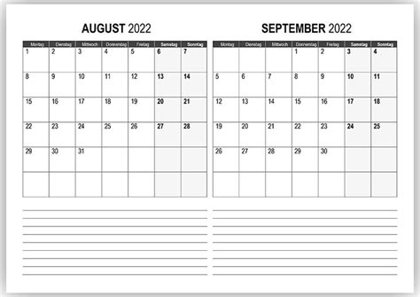 Kalender Juli August September 2023 Kalendersu