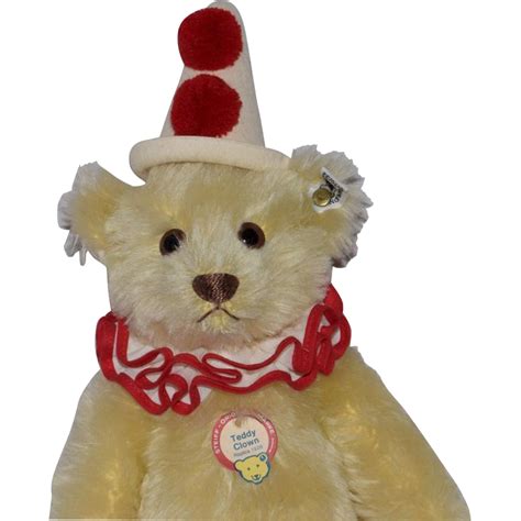 Teddy bear, bunny, teddy bear and bunny, brett gilbert, jack in the box, clown, juggling, bow tie, clown shoes, horn, hat, groucho marx, case, clowns, bowling, bowling. Steiff Replica Yellow Teddy-Clown Bear from joan ...