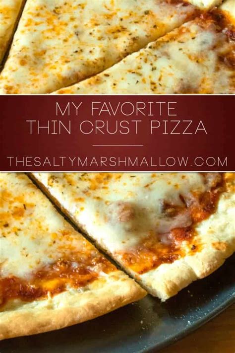 A new york style pizza dough is characterized by a light and thin crust with slight toughness or pull to the bite. My Favorite Thin Crust Pizza - The Salty Marshmallow