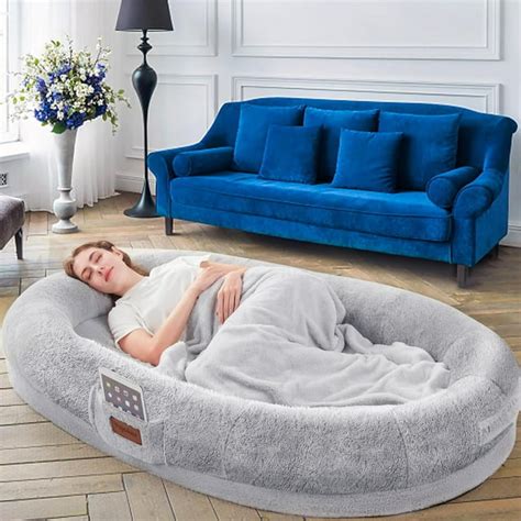 Human Dog Bed For People Adults Giant Bean Bag Bed With Blanket 72x48