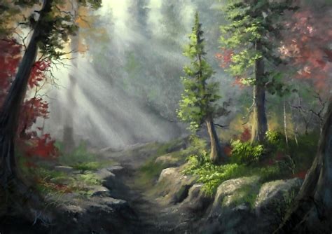 This is a real time acrylic landscape painting tutorial.paints: Deep Forest Riverbed - Premium 2 disc DVD set.