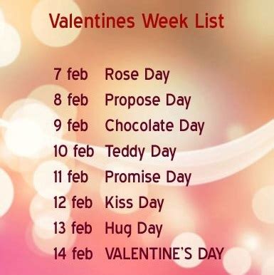 Valentine Week List 2018 Date Sheet full Schedule ...
