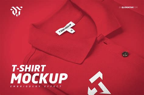 Download Embroidered Polo T-Shirt Mockup ~ Product Mockups ~ Creative Market
