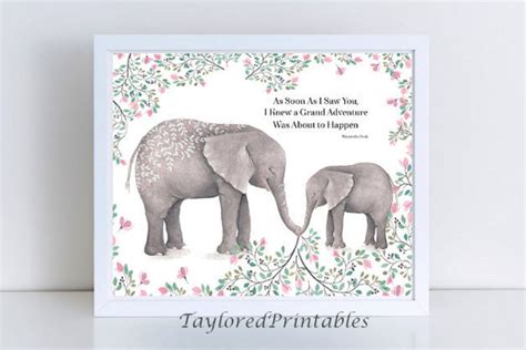 Inspirational Animal Baby Elephants Quotes Winnie The Pooh Etsy