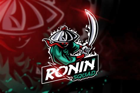 ronin squad mascot and esport logo ~ logo templates ~ creative market