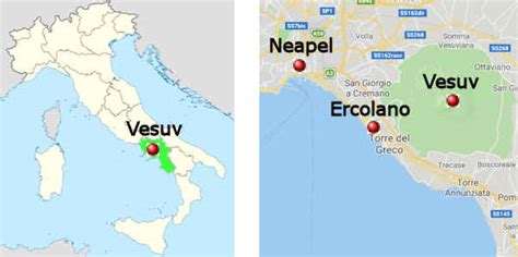 Vesuv und ätna (italien), mount st. Vesuv Karte