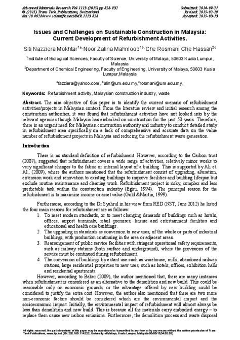 • the malaysian civil judicial system is based on common law. (PDF) Issues and Challenges on Sustainable Construction in ...