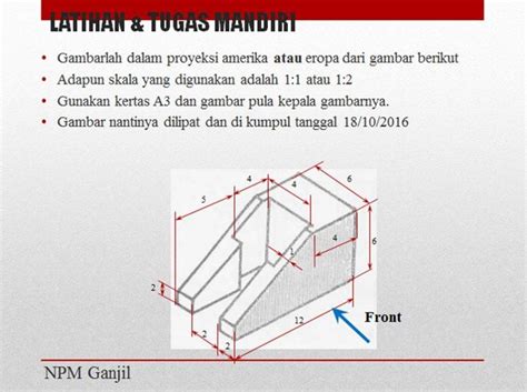 Gambar teknik kelas / program keahlian : Contoh Soal Gambar Teknik Semester Genap : Soal Gambar ...