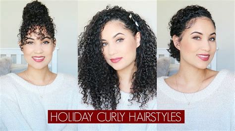 Holiday Inspired Curly Hairstyles Youtube