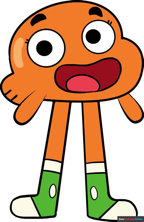 How To Draw Darwin Watterson Amazing World Of Gumball Easy Drawing