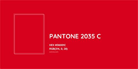 About Pantone 2035 C Color Color Codes Similar Colors And Paints