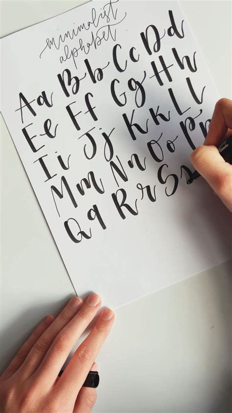 Free Brush Lettering Alphabet Worksheet Hand Lettering Tutorial