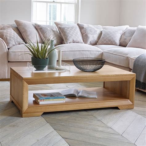 This coffee table is made of reclaimed oak. Bevel Solid Oak Coffee Table | Living Room Furniture ...
