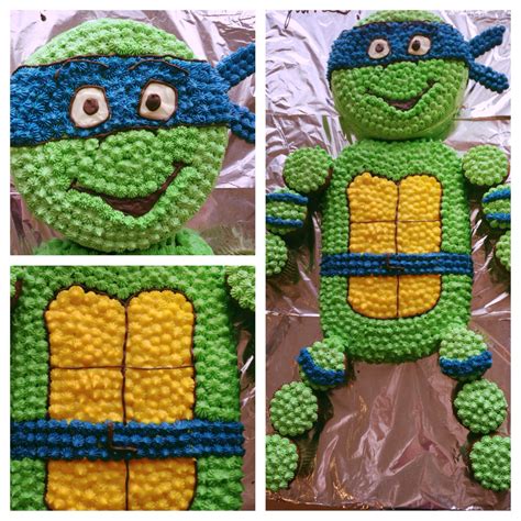 Roshco rbsm11 turtle pull a part cupcake mold silicone brand: Teenage Mutant Ninja Turtles cupcake cake | Cupcakes ...