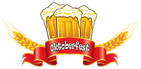Hier findet ihr alle bilder von germany's next topmodel! Oktoberfest Red Banner with Beer Mugs and Wheat PNG ...