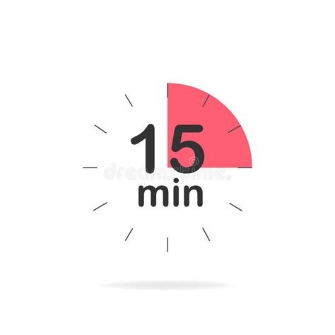 10 Minutes Timer Stopwatch Symbol In Flat Style Isolated Vector