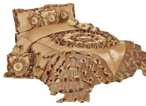 Comforters go on and get ready to revive rejuvenate and restore queen comforter sets cheap. 6-Piece Caramel Latte Ruffle Comforter Quilt Set ...