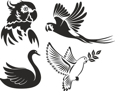Birds Vector Free Download Vector Art Design Bird Stencil Vector Free