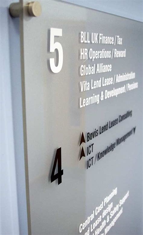 Aspect Signs And Engraving Contemporary Acrylic Signage