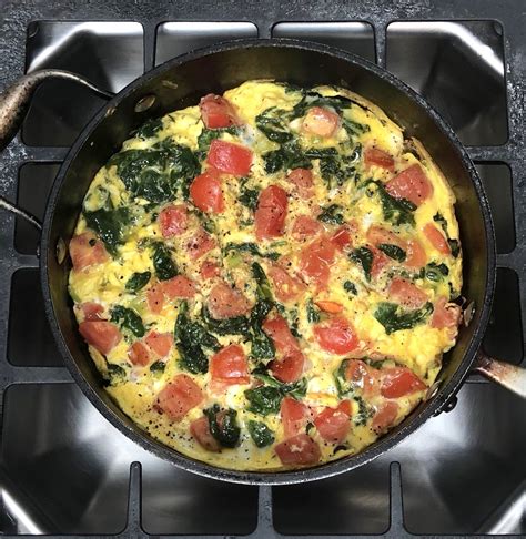 Spinach And Tomato Egg Scramble — Ronnie Fein Scrambled Eggs With
