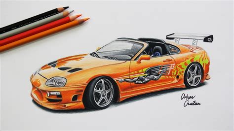 toyota supra the fast and the furious car drawing youtube