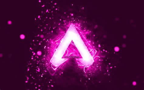 Download Wallpapers Apex Legends Purple Logo 4k Purple Neon Lights