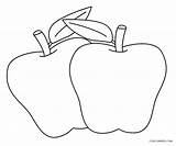 Coloring Apple Apples Printable sketch template