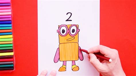 How To Draw Number 2 Numberblocks Youtube