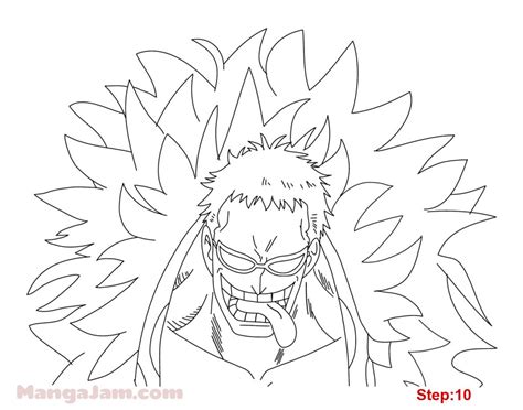 How to Draw Doflamingo from One Piece  MANGAJAM.com