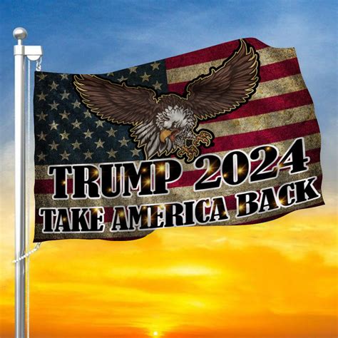 trump 2024 flag eagle take america back retro vintage trump flag 2024 moothearth
